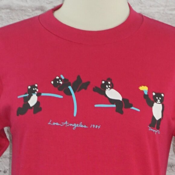 Vintage 80s Los Angeles Olympic Panda Bear Shirt - Picture 9 of 9